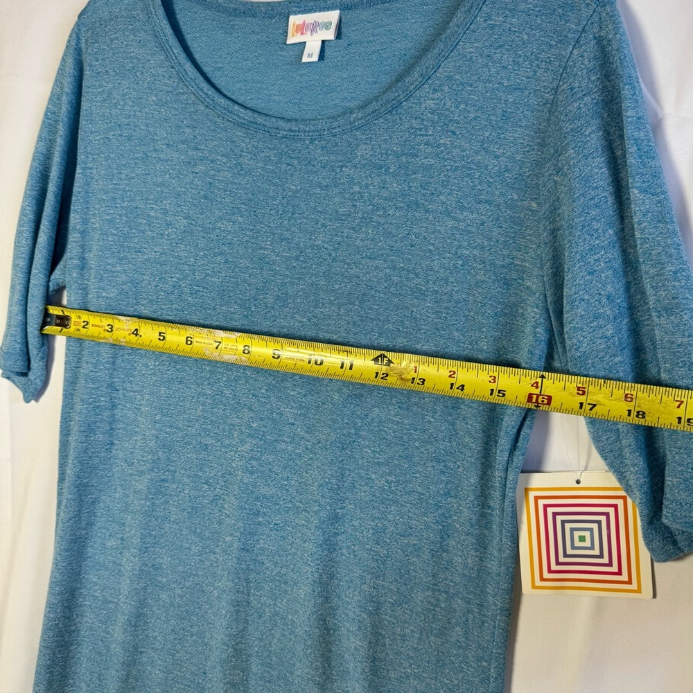 LuLaRoe Women’s Julia Midi Dress Teal Blue Short Sleeve Sz Medium NWT - Picture 5 of 8